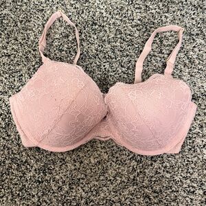 Elegant Lace Pink Bra